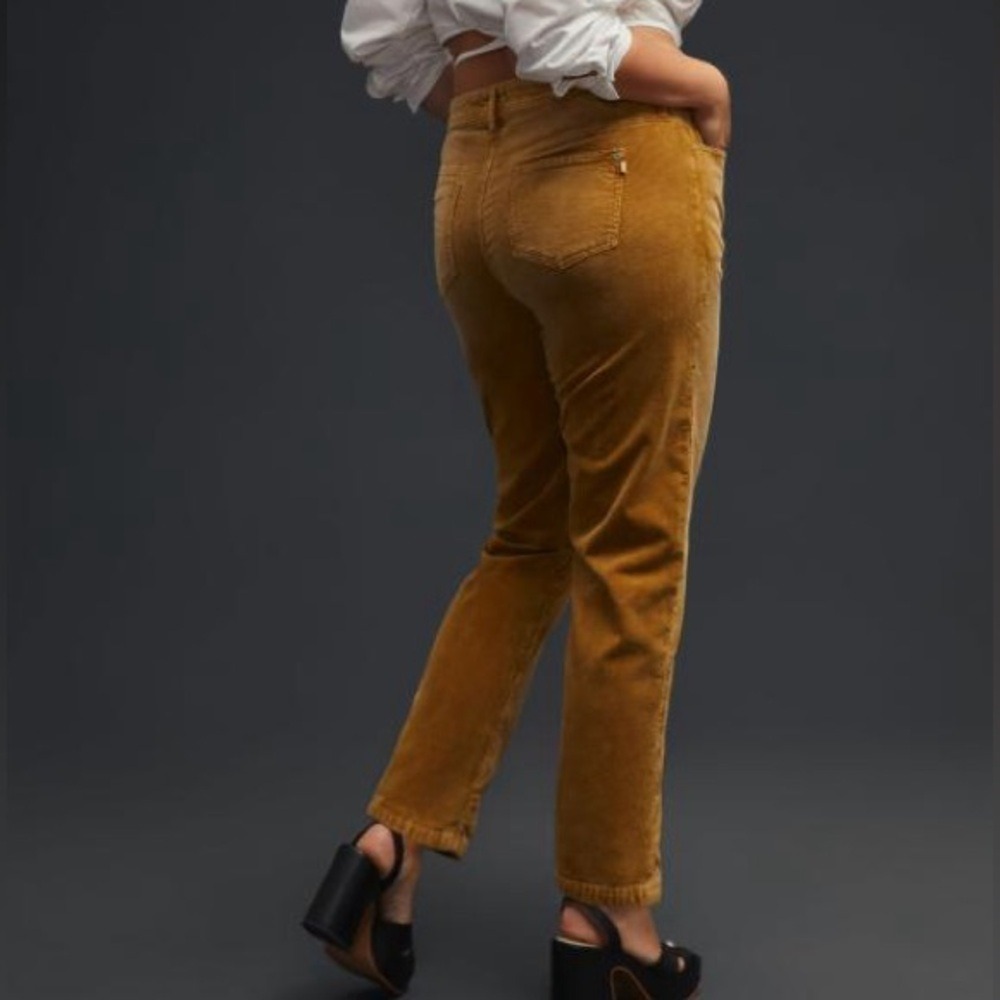 Anthropologie Pilcro High-Rise Skinny Corduroy Pants Cedar Gold Size 26 NWT - Picture 5 of 14